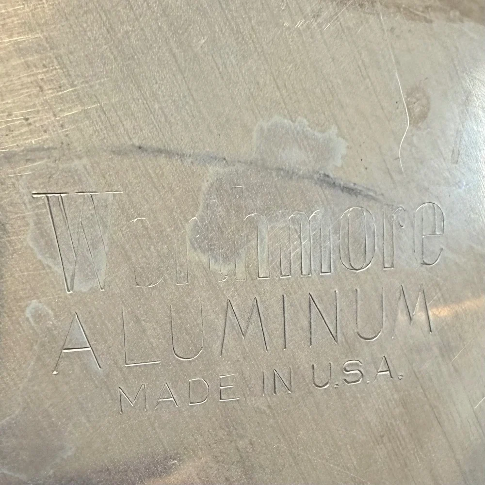 Vintage Worthmore Aluminum Angel Food‎ Cake Pan 2 Piece Tube Pan with Feet USA